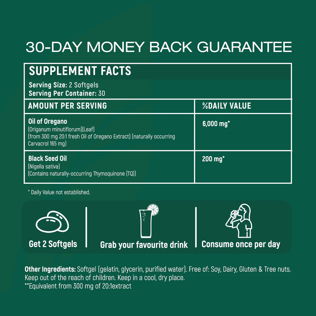 GLOWKER® OIL OF OREGANO SOFTGELS