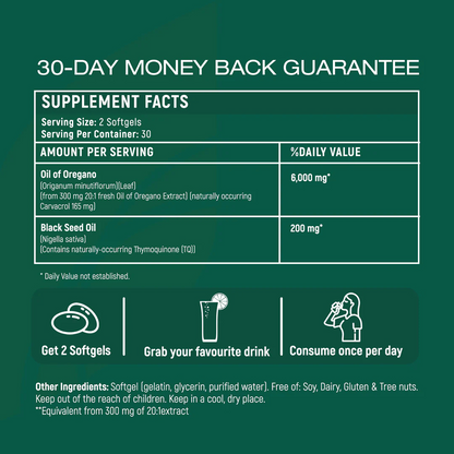 GLOWKER® OIL OF OREGANO SOFTGELS